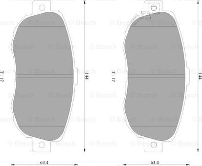 BOSCH 0 986 AB2 256 - Тормозные колодки, дисковые, комплект unicars.by