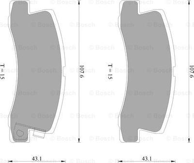 BOSCH 0 986 AB2 258 - Тормозные колодки, дисковые, комплект unicars.by