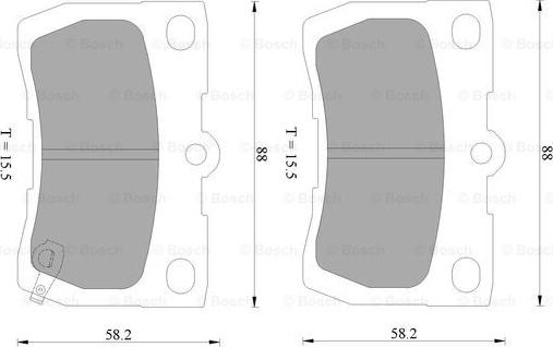 BOSCH 0 986 AB2 265 - Тормозные колодки, дисковые, комплект unicars.by