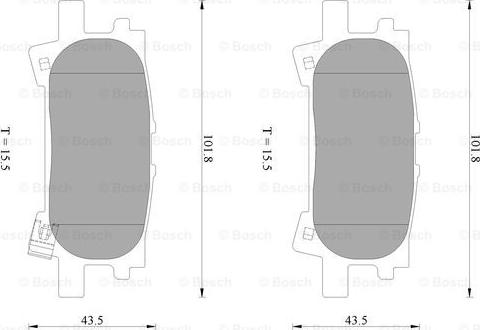 BOSCH 0 986 AB2 260 - Тормозные колодки, дисковые, комплект unicars.by