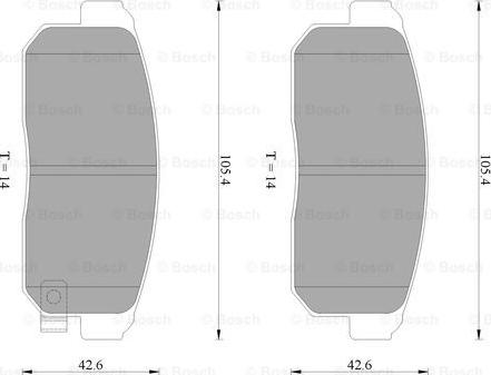 BOSCH 0 986 AB2 262 - Тормозные колодки, дисковые, комплект unicars.by