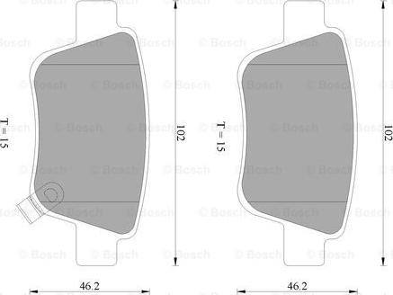 BOSCH 0 986 AB2 267 - Тормозные колодки, дисковые, комплект unicars.by