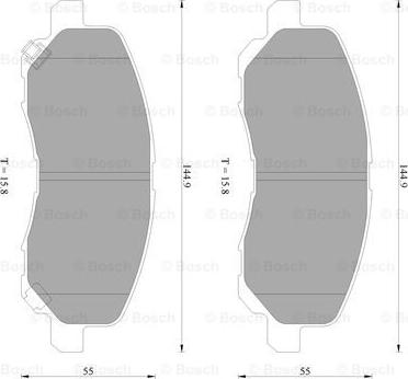 BOSCH 0 986 AB2 285 - Тормозные колодки, дисковые, комплект unicars.by