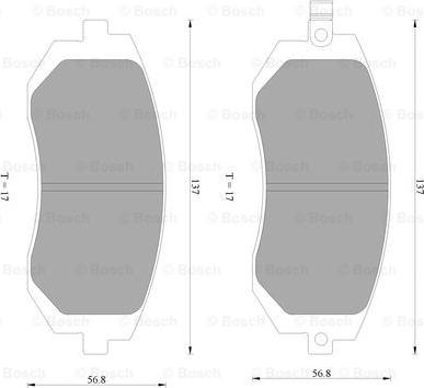 BOSCH 0 986 AB2 288 - Тормозные колодки, дисковые, комплект unicars.by