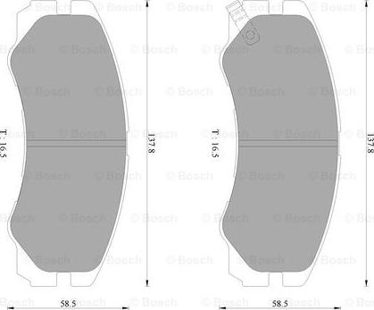 BOSCH 0 986 AB2 234 - Тормозные колодки, дисковые, комплект unicars.by