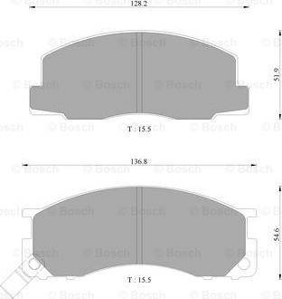 BOSCH 0 986 AB2 229 - Тормозные колодки, дисковые, комплект unicars.by