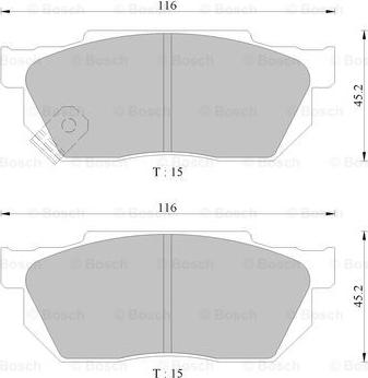 BOSCH 0 986 AB2 225 - Тормозные колодки, дисковые, комплект unicars.by