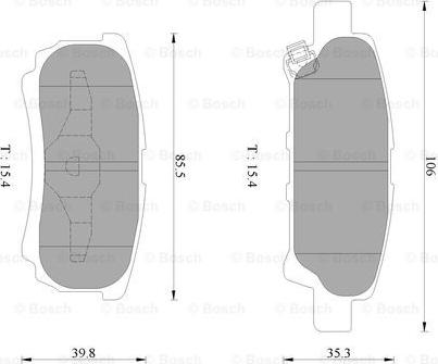 BOSCH 0 986 AB2 754 - Тормозные колодки, дисковые, комплект unicars.by