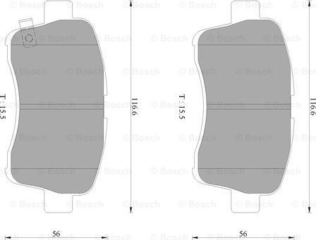 BOSCH 0 986 AB2 778 - Тормозные колодки, дисковые, комплект unicars.by