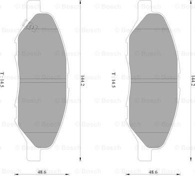 BOSCH 0 986 AB2 777 - Тормозные колодки, дисковые, комплект unicars.by