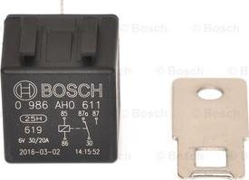 BOSCH 0 986 AH0 611 - Реле, рабочий ток unicars.by