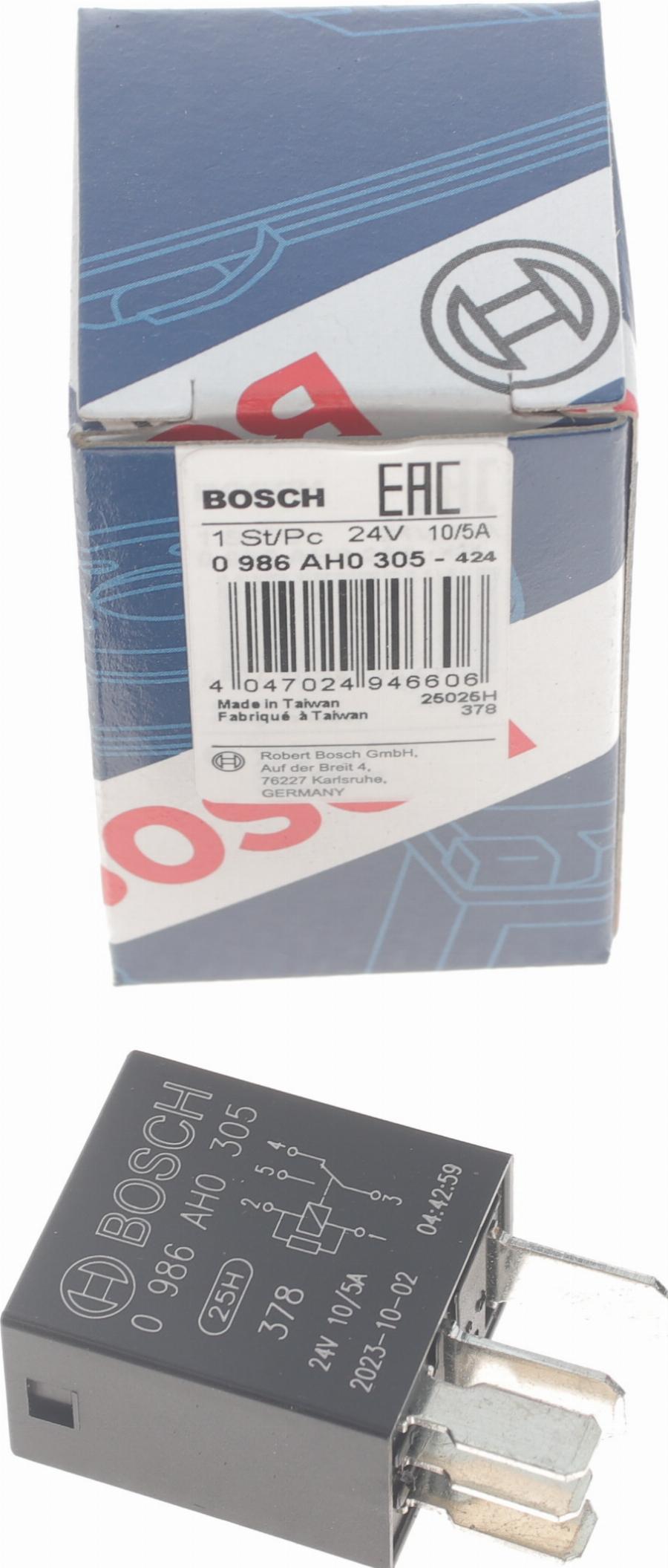 BOSCH 0 986 AH0 305 - Реле, рабочий ток unicars.by