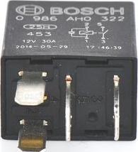 BOSCH 0 986 AH0 322 - Реле, рабочий ток unicars.by