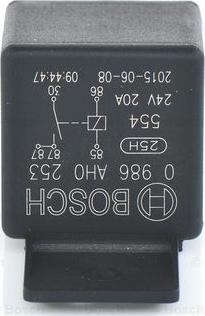 BOSCH 0 986 AH0 253 - Реле, рабочий ток unicars.by