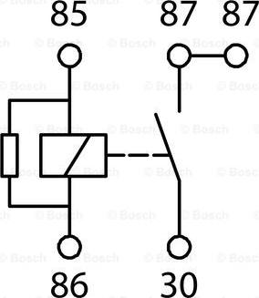 BOSCH 0 986 AH0 204 - Реле, рабочий ток unicars.by