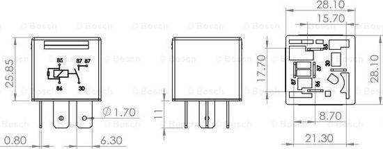 BOSCH 0 986 AH0 204 - Реле, рабочий ток unicars.by