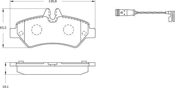 BOSCH 0 986 BB0 414 - Тормозные колодки, дисковые, комплект unicars.by