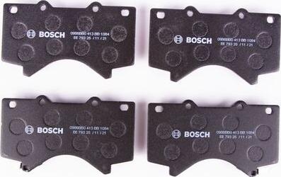 BOSCH 0 986 BB0 413 - Тормозные колодки, дисковые, комплект unicars.by