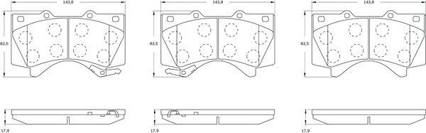 BOSCH 0 986 BB0 413 - Тормозные колодки, дисковые, комплект unicars.by