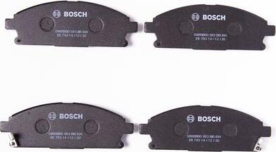 BOSCH 0 986 BB0 563 - Тормозные колодки, дисковые, комплект unicars.by