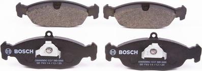 BOSCH 0 986 BB0 537 - Тормозные колодки, дисковые, комплект unicars.by