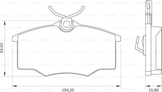 BOSCH 0 986 BB0 046 - Тормозные колодки, дисковые, комплект unicars.by