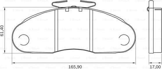 BOSCH 0 986 BB0 056 - Тормозные колодки, дисковые, комплект unicars.by