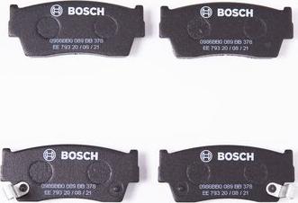 BOSCH 0 986 BB0 089 - Тормозные колодки, дисковые, комплект unicars.by