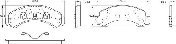 BOSCH 0 986 BB0 086 - Тормозные колодки, дисковые, комплект unicars.by