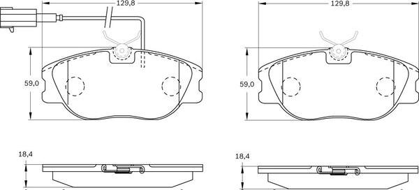 BOSCH 0 986 BB0 171 - Тормозные колодки, дисковые, комплект unicars.by