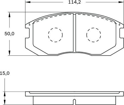 BOSCH 0 986 BB0 207 - Тормозные колодки, дисковые, комплект unicars.by