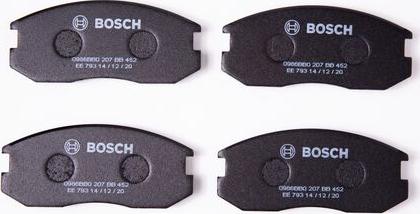 BOSCH 0 986 BB0 207 - Тормозные колодки, дисковые, комплект unicars.by