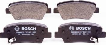 BOSCH 0 986 BB0 767 - Тормозные колодки, дисковые, комплект unicars.by