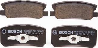 BOSCH 0 986 BB0 723 - Тормозные колодки, дисковые, комплект unicars.by