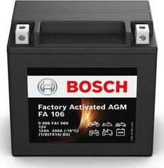 BOSCH 0 986 FA1 060 - Стартерная аккумуляторная батарея, АКБ unicars.by