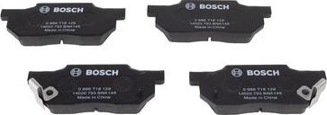 BOSCH 0 986 T18 129 - Тормозные колодки, дисковые, комплект unicars.by