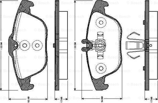 BOSCH 0 986 TB3 049 - Тормозные колодки, дисковые, комплект unicars.by