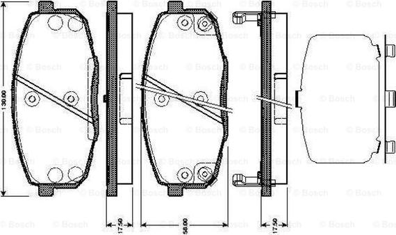 BOSCH 0 986 TB3 041 - Тормозные колодки, дисковые, комплект unicars.by