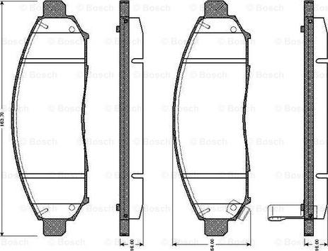 BOSCH 0 986 TB3 054 - Тормозные колодки, дисковые, комплект unicars.by