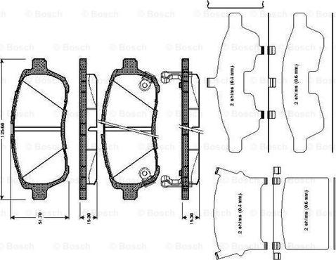 BOSCH 0 986 TB3 010 - Тормозные колодки, дисковые, комплект unicars.by