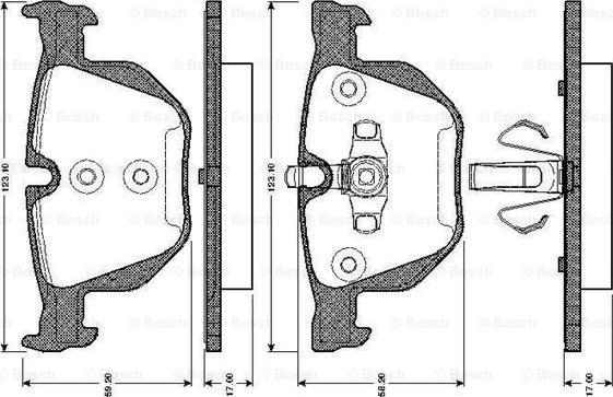 BOSCH 0 986 TB3 024 - Тормозные колодки, дисковые, комплект unicars.by