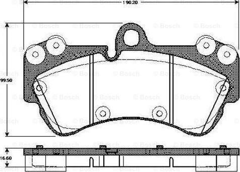 BOSCH 0 986 TB3 074 - Тормозные колодки, дисковые, комплект unicars.by