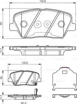 BOSCH 0 986 TB3 190 - Тормозные колодки, дисковые, комплект unicars.by