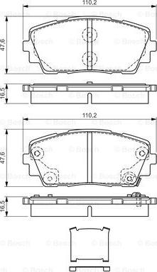 BOSCH 0 986 TB3 187 - Тормозные колодки, дисковые, комплект unicars.by