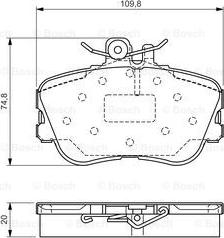 BOSCH 0 986 TB3 174 - Тормозные колодки, дисковые, комплект unicars.by