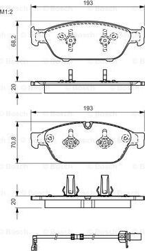 BOSCH 0 986 TB3 178 - Тормозные колодки, дисковые, комплект unicars.by