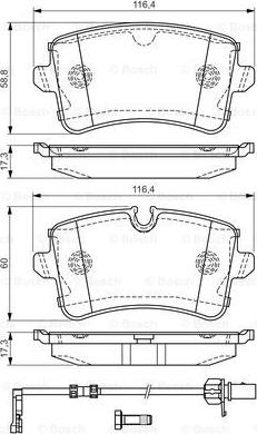 BOSCH 0 986 TB3 177 - Тормозные колодки, дисковые, комплект unicars.by