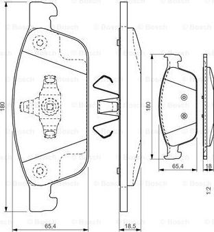 BOSCH 0 986 TB3 207 - Тормозные колодки, дисковые, комплект unicars.by