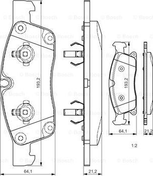 BOSCH 0 986 TB3 215 - Тормозные колодки, дисковые, комплект unicars.by