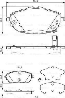 BOSCH 0 986 TB3 213 - Тормозные колодки, дисковые, комплект unicars.by